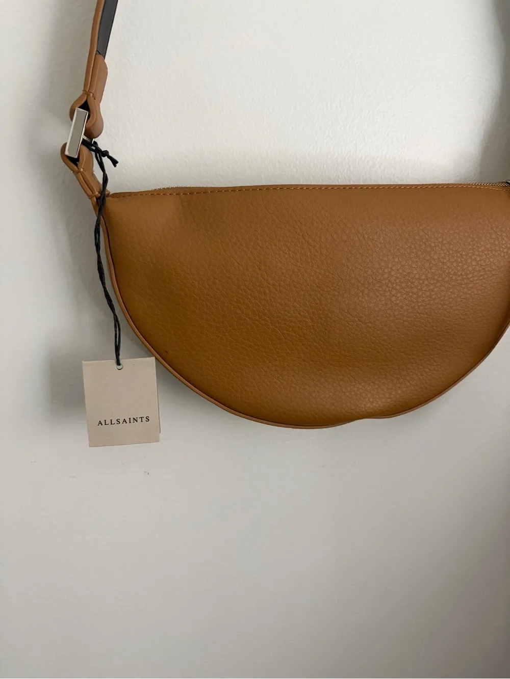 NWT All saints Half Moon Leather Crossbody Bag